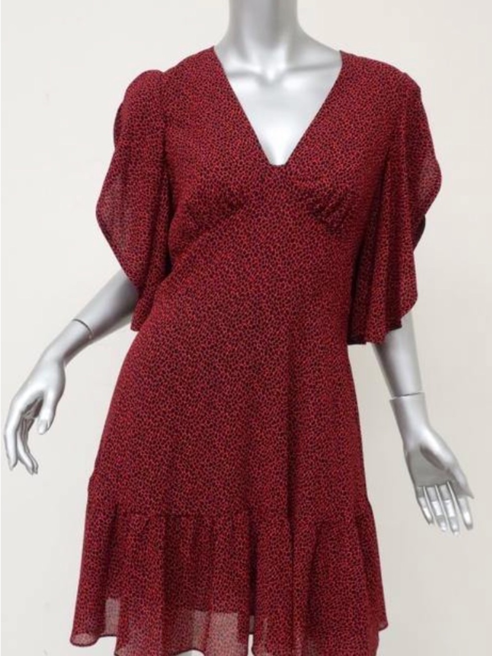 MICHAEL Michael Kors Red Mini Dress with Black Dots